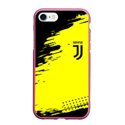 Чехол iPhone 7/8 матовый Juventus спортивные краски, цвет: 3D-малиновый