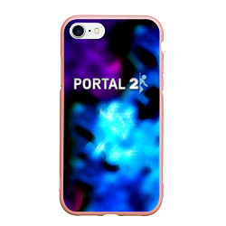 Чехол iPhone 7/8 матовый Portal неоновый градиент, цвет: 3D-светло-розовый