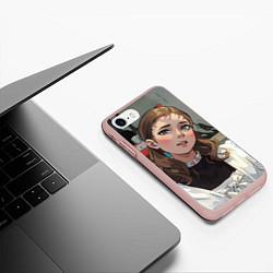 Чехол iPhone 7/8 матовый Слово пацана Айгуль аниме, цвет: 3D-светло-розовый — фото 2
