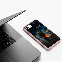 Чехол iPhone 7/8 матовый STALKER одиночка с артефактом, цвет: 3D-светло-розовый — фото 2