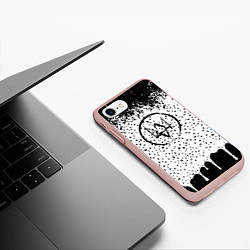 Чехол iPhone 7/8 матовый Watch dogs games, цвет: 3D-светло-розовый — фото 2