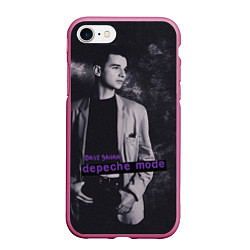 Чехол iPhone 7/8 матовый Depeche Mode Dave Gahan noir2, цвет: 3D-малиновый