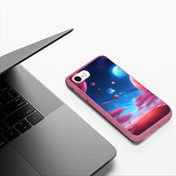 Чехол iPhone 7/8 матовый Красный лес, цвет: 3D-малиновый — фото 2