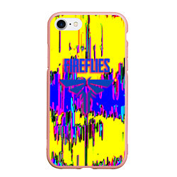 Чехол iPhone 7/8 матовый The last of us неоновый стиль, цвет: 3D-светло-розовый