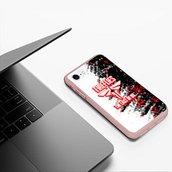 Чехол iPhone 7/8 матовый Одни из нас цикады огненное лого, цвет: 3D-светло-розовый — фото 2