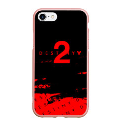 Чехол iPhone 7/8 матовый Destiny 2 краски надписи, цвет: 3D-светло-розовый