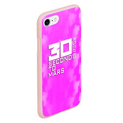 Чехол iPhone 7/8 матовый 30 seconds to mars pink, цвет: 3D-светло-розовый — фото 2