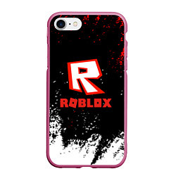 Чехол iPhone 7/8 матовый Roblox текстура мобайл, цвет: 3D-малиновый