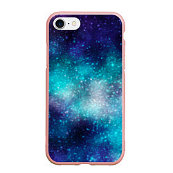 Чехол iPhone 7/8 матовый Космические туманности, цвет: 3D-светло-розовый
