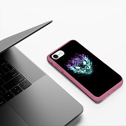 Чехол iPhone 7/8 матовый Астральный зверь, цвет: 3D-малиновый — фото 2