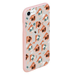 Чехол iPhone 7/8 матовый Геометрические фигуры: абстракция, цвет: 3D-светло-розовый — фото 2