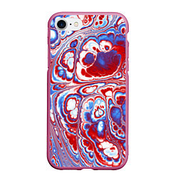 Чехол iPhone 7/8 матовый Абстрактный разноцветный паттерн, цвет: 3D-малиновый