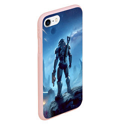 Чехол iPhone 7/8 матовый Mass Effect - ai art, цвет: 3D-светло-розовый — фото 2