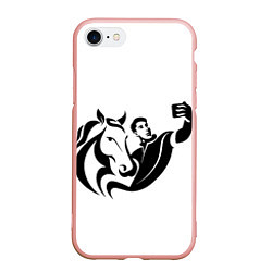 Чехол iPhone 7/8 матовый Селфихорс, цвет: 3D-светло-розовый