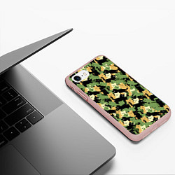 Чехол iPhone 7/8 матовый Котофляж, цвет: 3D-светло-розовый — фото 2