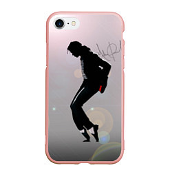 Чехол iPhone 7/8 матовый Майкл Джексон под прожекторами - с автографом
