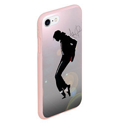 Чехол iPhone 7/8 матовый Майкл Джексон под прожекторами - с автографом, цвет: 3D-светло-розовый — фото 2