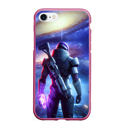 Чехол iPhone 7/8 матовый Mass Effect - andromeda ai art, цвет: 3D-малиновый
