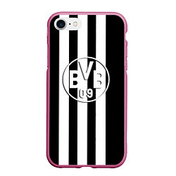 Чехол iPhone 7/8 матовый Borussia sport line, цвет: 3D-малиновый