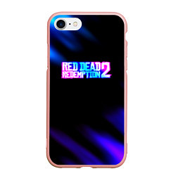 Чехол iPhone 7/8 матовый Red dead redemption неоновые краски
