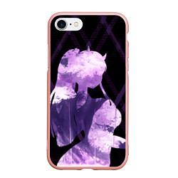 Чехол iPhone 7/8 матовый Сакура в силуэте Зеро ту, цвет: 3D-светло-розовый