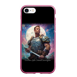 Чехол iPhone 7/8 матовый William Glen Harold Billy Herrington Guchi-muchi, цвет: 3D-малиновый