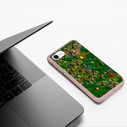 Чехол iPhone 7/8 матовый Карта из Героев 3, цвет: 3D-светло-розовый — фото 2
