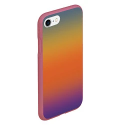 Чехол iPhone 7/8 матовый Градиент цвета заката, цвет: 3D-малиновый — фото 2