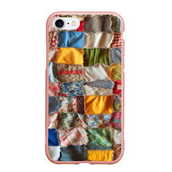 Чехол iPhone 7/8 матовый Patchwork - ai art, цвет: 3D-светло-розовый