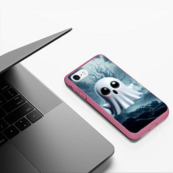 Чехол iPhone 7/8 матовый Привидениус, цвет: 3D-малиновый — фото 2