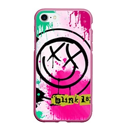 Чехол iPhone 7/8 матовый Blink-182: Purple Smile