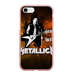 Чехол iPhone 7/8 матовый Metallica: James Hetfield, цвет: 3D-светло-розовый