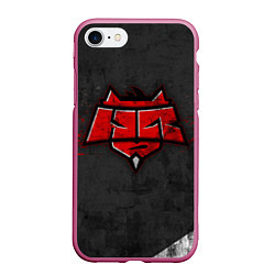 Чехол iPhone 7/8 матовый Hellraisers, цвет: 3D-малиновый