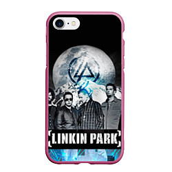 Чехол iPhone 7/8 матовый Linkin Park: Moon, цвет: 3D-малиновый
