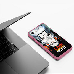 Чехол iPhone 7/8 матовый Limp Bizkit: Faith Face, цвет: 3D-малиновый — фото 2