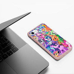 Чехол iPhone 7/8 матовый My Little Pony, цвет: 3D-светло-розовый — фото 2