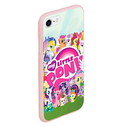 Чехол iPhone 7/8 матовый My Little Pony, цвет: 3D-светло-розовый — фото 2