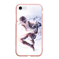 Чехол iPhone 7/8 матовый Бездомный бог, цвет: 3D-светло-розовый