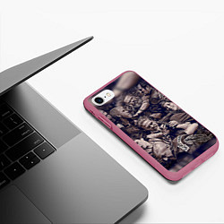 Чехол iPhone 7/8 матовый Sons Of Anarchy, цвет: 3D-малиновый — фото 2