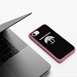 Чехол iPhone 7/8 матовый Imagine Dragons: Moon, цвет: 3D-малиновый — фото 2
