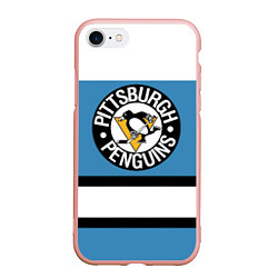 Чехол iPhone 7/8 матовый Pittsburgh Penguins: White