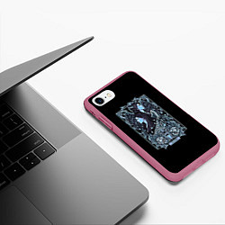 Чехол iPhone 7/8 матовый Близнецы, цвет: 3D-малиновый — фото 2
