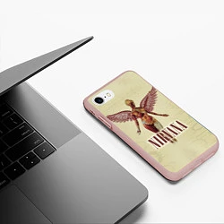 Чехол iPhone 7/8 матовый Nirvana Angel, цвет: 3D-светло-розовый — фото 2