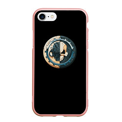 Чехол iPhone 7/8 матовый Adeptus Mechanicus, цвет: 3D-светло-розовый