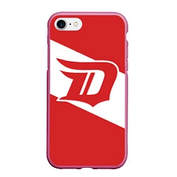 Чехол iPhone 7/8 матовый Detroit Red Wings D, цвет: 3D-малиновый