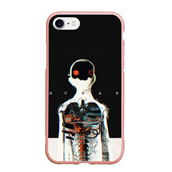 Чехол iPhone 7/8 матовый Three Days Grace: Skeleton, цвет: 3D-светло-розовый