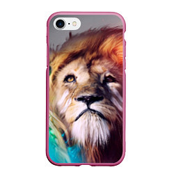 Чехол iPhone 7/8 матовый Lion King, цвет: 3D-малиновый