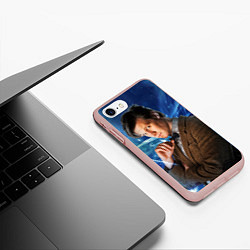 Чехол iPhone 7/8 матовый 11th Doctor Who, цвет: 3D-светло-розовый — фото 2