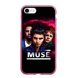 Чехол iPhone 7/8 матовый Muse Band, цвет: 3D-малиновый