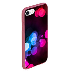 Чехол iPhone 7/8 матовый Light Spots, цвет: 3D-малиновый — фото 2